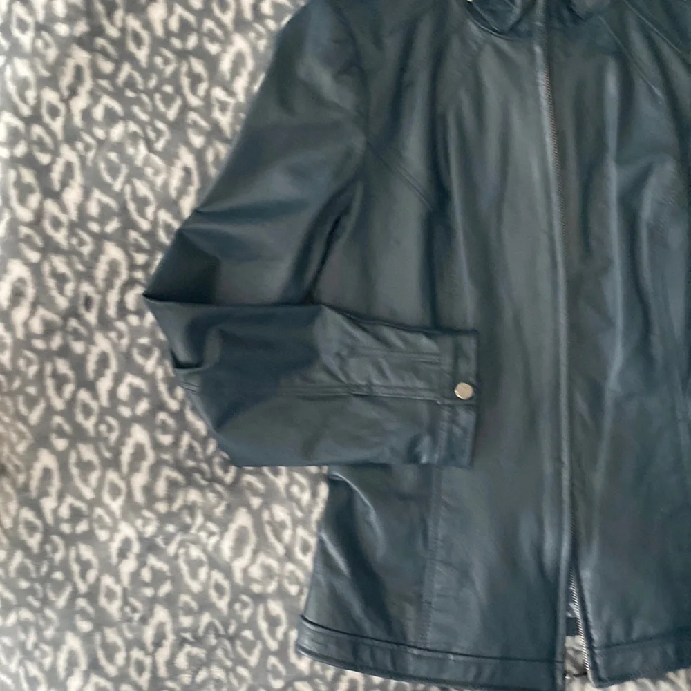 Bradley Bayou Teal Leather Jacket - Picture 4 of 9